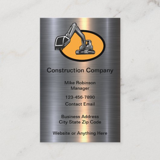 Cartes d'affaires de construction brillantes (Devant)