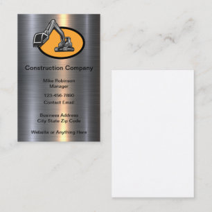 Cartes d'affaires de construction brillantes