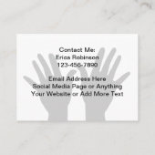 Cartes d'affaires de massothérapie créative classi (Dos)