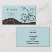 Cartes d'affaires du salon (Devant / Derrière)