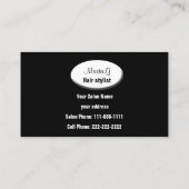 Cartes d'affaires du salon de coiffure pourpre (Dos)