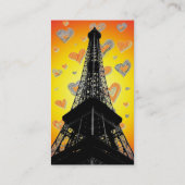 Cartes d'affaires Eifel Tower Hearts (Dos)