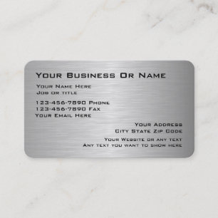 Cartes d'affaires en argent cool