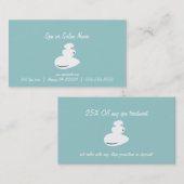 Cartes d'affaires et de coupon pour spa Massage Pi (Devant / Derrière)