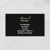 Cartes d'affaires green Hair Salon (Dos)