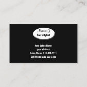 Cartes d'affaires Green Hair Salon (Dos)