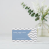 Cartes d'affaires Grey Chevron (Debout devant)