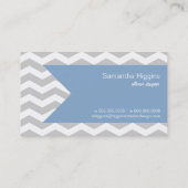 Cartes d'affaires Grey Chevron (Dos)