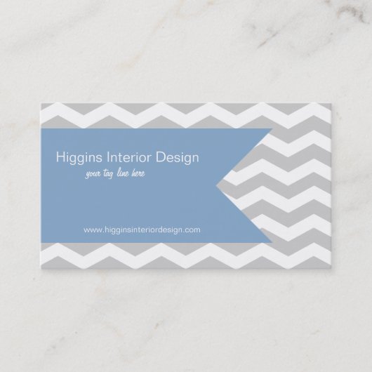 Cartes d'affaires Grey Chevron (Devant)