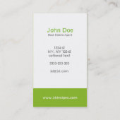 Cartes d'affaires immobilières (Dos)