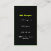 Cartes d'affaires Monogramme modernes (Dos)