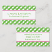 Cartes d'affaires ou de contact En vichy (Devant / Derrière)