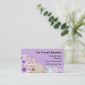 Cartes d'affaires pour baby-sitter mignonnes (Debout devant)