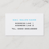 Cartes D'Affaires Pour Les Salons À ongles (Dos)