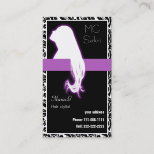 Cartes d'affaires Purple Salon et rendez-vous