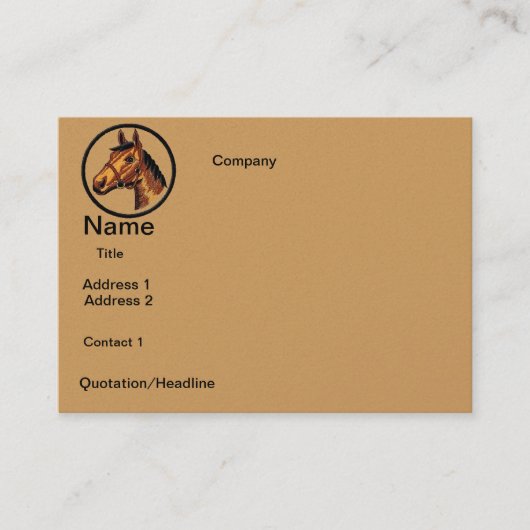 Cartes d'affairesDESIGN CHEVAL (Devant)