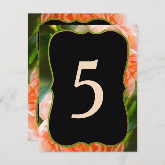 CARTES D'AFFECTATION DE TABLE - CHANGER LES N° À C (Devant / Derrière)