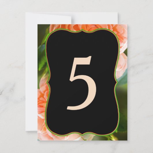 CARTES D'AFFECTATION DE TABLE - CHANGER LES N° SUR (Dos)