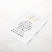 Cartes d'affectation de table d'hôtes Gold Foil Ma (Rotation)