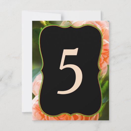 CARTES D'AFFECTATION DU TABLEAU - NUMÉRO DE CHANGE (Devant)