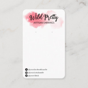 Cartes d'affichage à oreille en encre rose