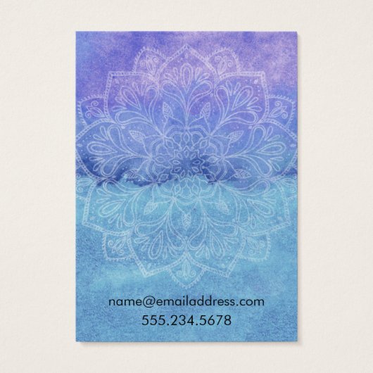 Cartes d'affichage à oreille Mandala à deux tons (Dos)