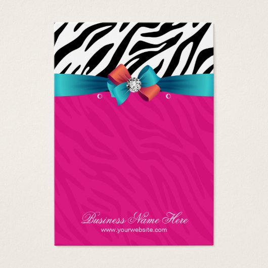 Cartes d'affichage à oreille pour impression rose (Devant)