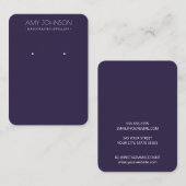 Cartes d'affichage à oreille violette minimale (Devant / Derrière)