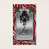 Cartes d'affichage à oreille Zebra Chandelier bijo (Dos)