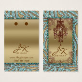 Cartes d'affichage à oreille Zebra Chandelier bijo (Devant & derrière)