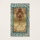 Cartes d'affichage à oreille Zebra Chandelier bijo (Dos)