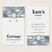 Cartes d'affichage à oreilles joaillerie Cute Zebr (Devant & derrière)