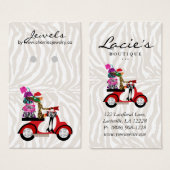 Cartes d'affichage à oreilles joaillerie Zebra Bow (Devant & derrière)