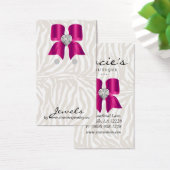 Cartes d'affichage à oreilles joaillerie Zebra Bow (Bureau)