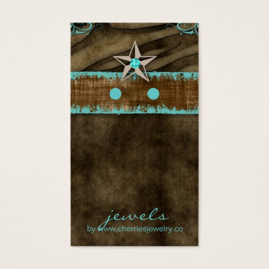 Cartes d'affichage à oreilles joaillerie Zebra Sta (Devant)