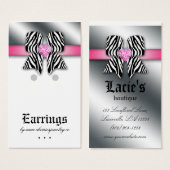 Cartes d'affichage à oreilles jolies Bow Coeur Bij (Devant & derrière)