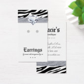 Cartes d'affichage à oreilles Zebra Coeur Bijoux (Bureau)