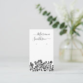 Cartes D'Affichage À Porte Noir Et Blanc Classique (Debout devant)