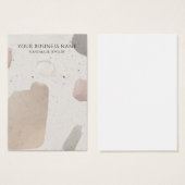 Cartes d'affichage Abstraites en gris beige Terraz (Devant & derrière)