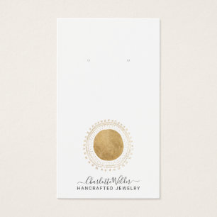 Cartes d'affichage Abstraites Gold Sun Faux Foil