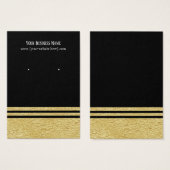 Cartes d'affichage Black Luxe Faux Gold (Devant & derrière)