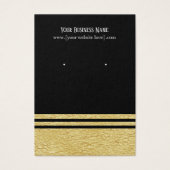 Cartes d'affichage Black Luxe Faux Gold (Devant)