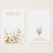 Cartes d'affichage Boho Pastel Watercolor Fleurs s (Devant & derrière)