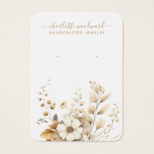 Cartes d'affichage Boho Pastel Watercolor Fleurs s (Devant)