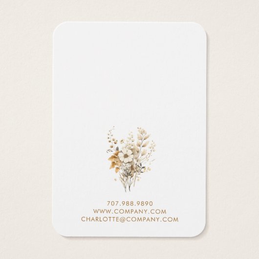 Cartes d'affichage Boho Pastel Watercolor Fleurs s (Dos)