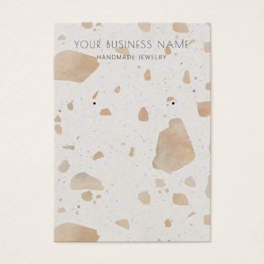 Cartes d'affichage Brown Gris Terrazzo (Devant)