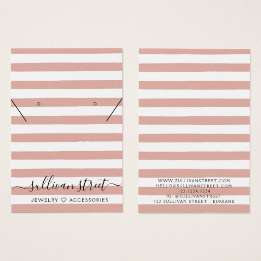 Cartes d'affichage couleur beige (Devant & derrière)