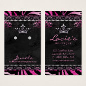 Cartes d'affichage de bijoux Cute Zebra Crown (Devant & derrière)