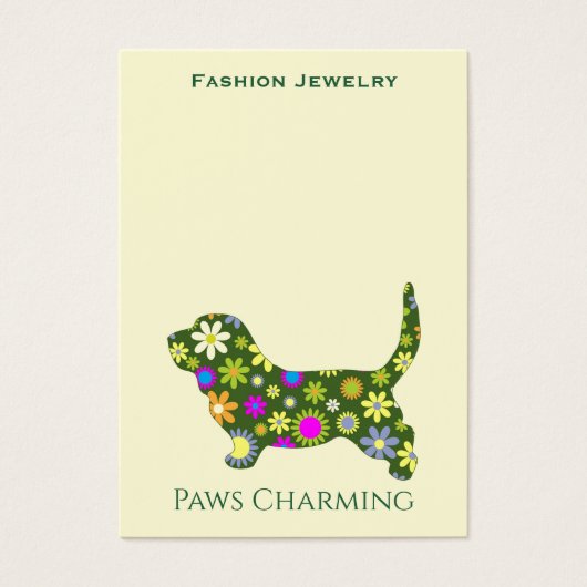 Cartes d'affichage de bijoux de logo à poinçonner (Devant)