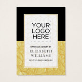 Cartes d'affichage de bloc couleur or (Dos)